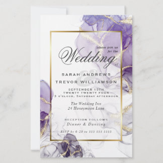 Budget Wedd Wild Wisteria Abstrakt Fluid Ink
