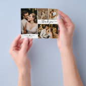 Budget Wedding 4 Foto Collage Danke, Script Flyer (Gruppe)