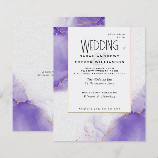 Budget Wedding Abstrakt Amethyst Skies (Vorne/Hinten)