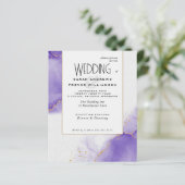 Budget Wedding Abstrakt Amethyst Skies (Stehend Vorderseite)