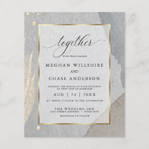 Budget Wedding Abstrakt Modern Pewter Stone