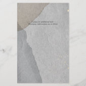 Budget Wedding Abstrakt Pewter Wabi Sabi Invitati (Rückseite)