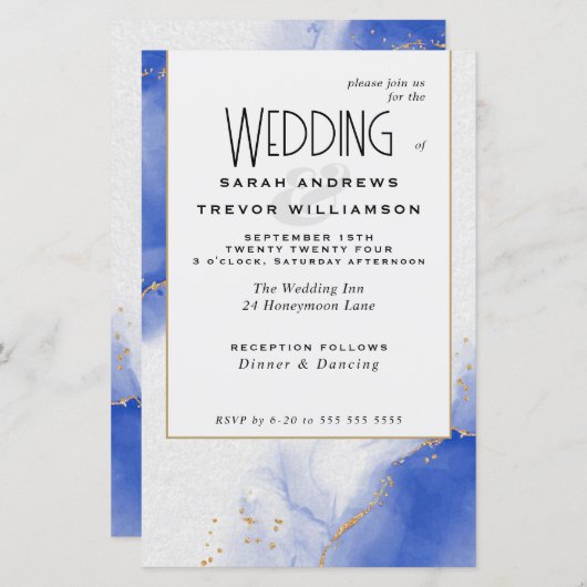 Budget Wedding Abstrakt Royal Blue Skies (Vorne/Hinten)