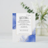 Budget Wedding Abstrakt Royal Blue Skies (Stehend Vorderseite)