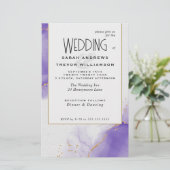 Budget Wedding Amethyst Abstrakt Marbled Skies (Stehend Vorderseite)