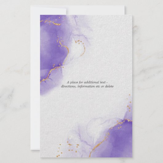 Budget Wedding Amethyst Abstrakt Marbled Skies (Rückseite)