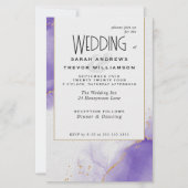 Budget Wedding Amethyst Abstrakt Marbled Skies (Vorderseite)