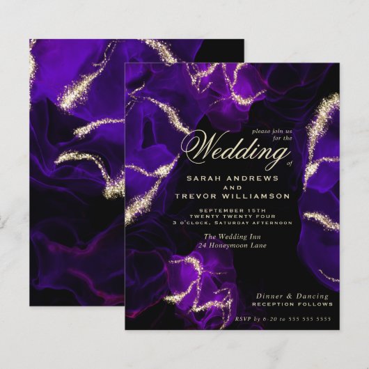 Budget Wedding Amethyst Lila Alkoholtinte (Vorne/Hinten)