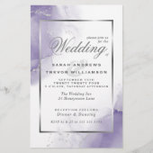 Budget Wedding Amethyst Lila Silver Abstrakt (Vorderseite)