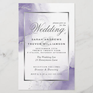 Budget Wedding Amethyst Lila Silver Abstrakt