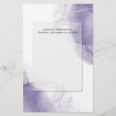 Budget Wedding Amethyst Lila Silver Abstrakt (Rückseite)