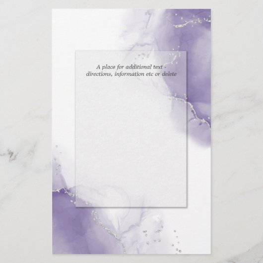 Budget Wedding Amethyst Lila Silver Abstrakt (Rückseite)