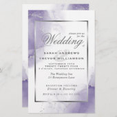 Budget Wedding Amethyst Lila Silver Abstrakt (Vorne/Hinten)