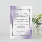 Budget Wedding Amethyst Lila Silver Abstrakt (Stehend Vorderseite)