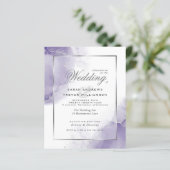 Budget Wedding Amethyst Lila Silver Abstrakt (Stehend Vorderseite)