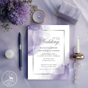 Budget Wedding Amethyst Lila Silver Abstrakt
