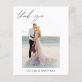 Budget Wedding Arch Danke Foto Card (Vorderseite)