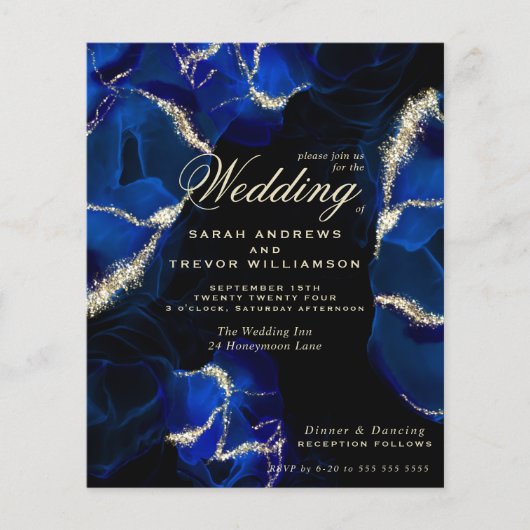 Budget Wedding Atemberaubend Royal Blue on Black (Vorderseite)