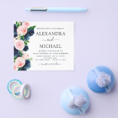 Budget Wedding Blue Pink Blumenladen Flyer (Einzeln)