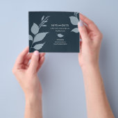 Budget Wedding Blue Save the Date Flyer (Gruppe)