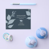 Budget Wedding Blue Save the Date Flyer (Einzeln)