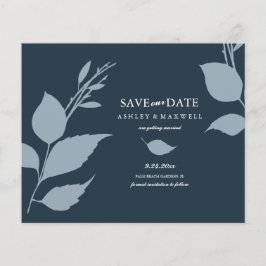 Budget Wedding Blue Save the Date Flyer