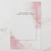 Budget Wedding Blush Pink Gold Abstrakt Marbled I (Rückseite)