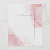 Budget Wedding Blush Pink Gold Abstrakt Marbled I (Rückseite)