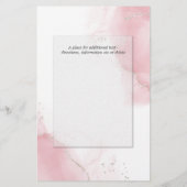 Budget Wedding Blush Pink Silver Abstrakt (Rückseite)