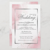 Budget Wedding Blush Pink Silver Abstrakt (Vorne/Hinten)