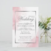 Budget Wedding Blush Pink Silver Abstrakt (Stehend Vorderseite)
