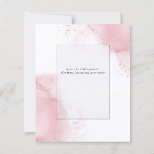 Budget Wedding Blush Pink Silver Abstrakt (Rückseite)