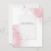 Budget Wedding Blush Pink Silver Abstrakt Einladung (Rückseite)
