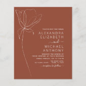 Budget Wedding Burnt Orange Terracotta Foto (Vorderseite)