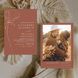 Budget Wedding Burnt Orange Terracotta Foto