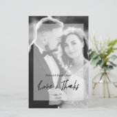 Budget Wedding BW Foto Minimalistisch dank Vellum (Stehend Vorderseite)