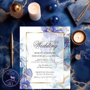 Budget Wedding Celestial Aquamarin Indigo Gold Abs