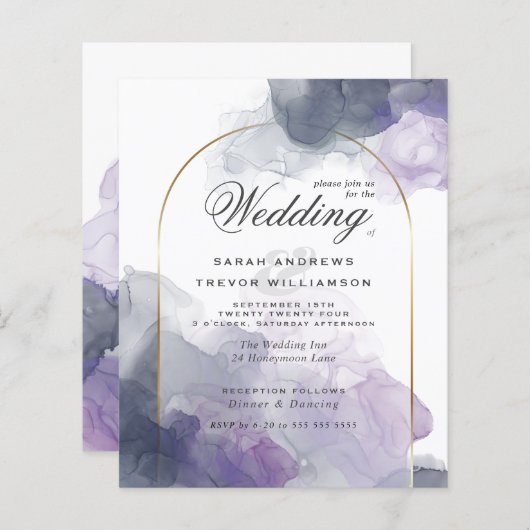 Budget Wedding Celestial Dusty Blue Smokey Violet (Vorne/Hinten)