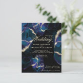 Budget Wedding Cobalt Blue Lila Alcohol Tinte (Stehend Vorderseite)