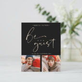 Budget Wedding Collage 2 Fotos sind unser Gast (Stehend Vorderseite)