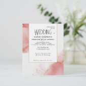 Budget Wedding Coral Rose Abstrakt Marbled Skies (Stehend Vorderseite)