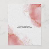 Budget Wedding Coral Rose Abstrakt Marbled Skies (Rückseite)