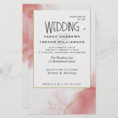 Budget Wedding Coral Rose Abstrakt Marbled Skies (Vorne/Hinten)