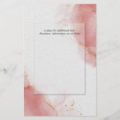 Budget Wedding Coral Rose Gold Abstrakt Marbled I (Rückseite)