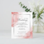 Budget Wedding Coral Rose Silver Abstrakt (Stehend Vorderseite)