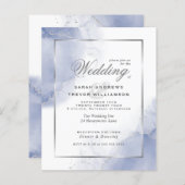 Budget Wedding Cornflower Blue Silver Abstrakt (Vorne/Hinten)