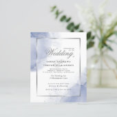 Budget Wedding Cornflower Blue Silver Abstrakt (Stehend Vorderseite)