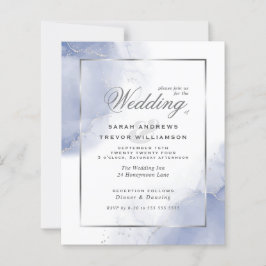 Budget Wedding Cornflower Blue Silver Abstrakt