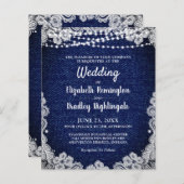 Budget Wedding Denim Lace String Lights (Vorne/Hinten)