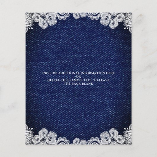 Budget Wedding Denim Lace String Lights (Rückseite)